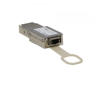 Cisco ONS-CXP-100G-SR10 silver fiber optic connector with black label