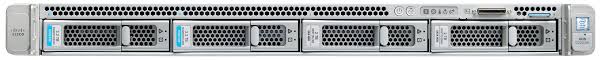 Cisco HX-C220-M5L 1U rack server with Dell silver chassis and blue accents
