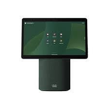 Cisco CS-DESKMINI-G-K9 personal video bar in woodland green with 15.6-inch FHD touch screen