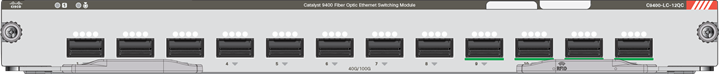 Cisco C9400-LC-12QC | 12x 40G QSFP+ + 4x 100G QSFP28 line card | hot-swap chassis module