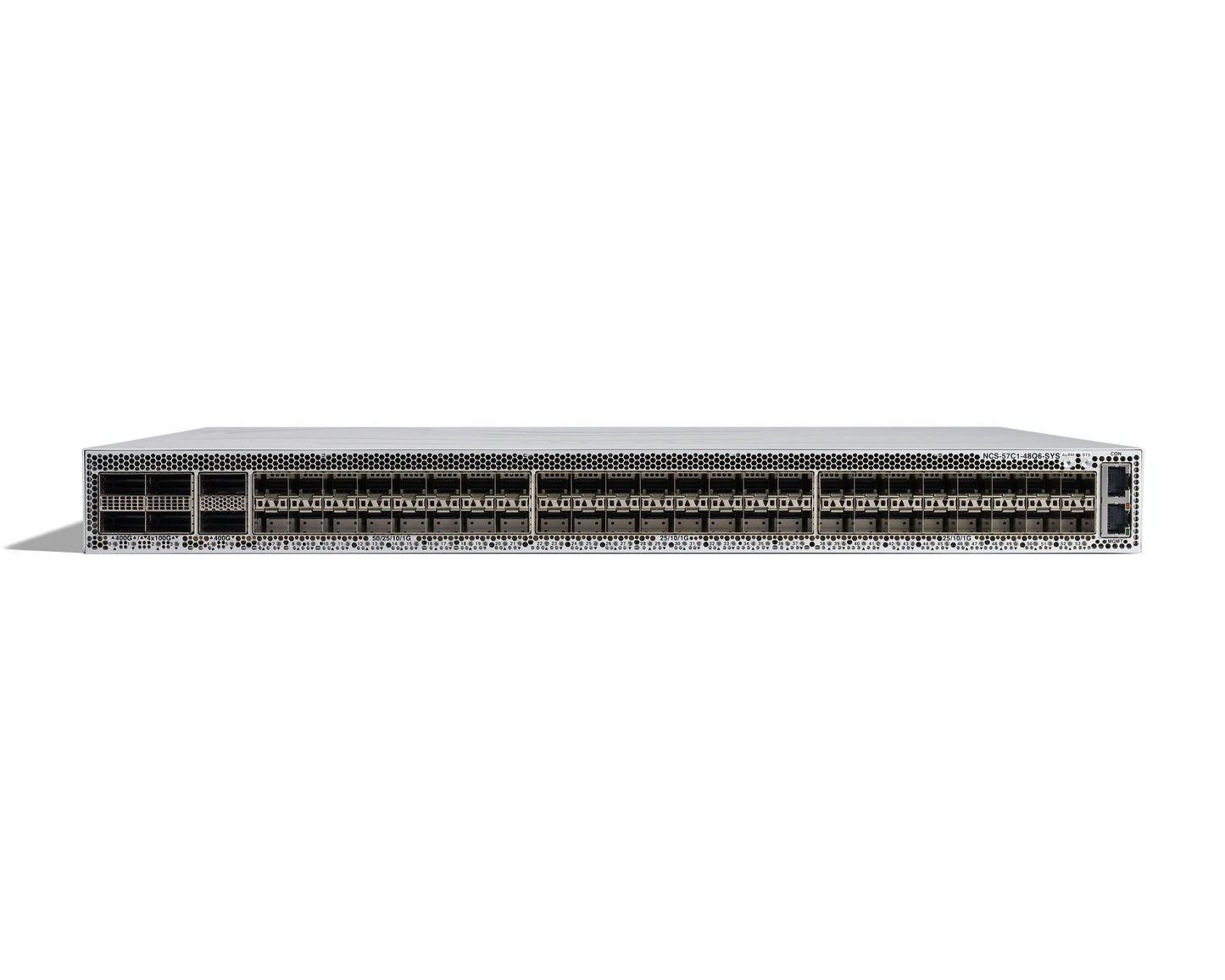 Cisco NCS-57C1-48Q6-SYS silver switch with 48x25/50G ports