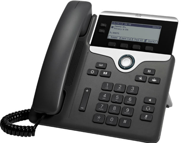 Cisco CP-7811-3PCC-K9 | 1-line SIP desk phone (3PCC) | 3.28" mono display | 10/100 Ethernet | PoE Class 1