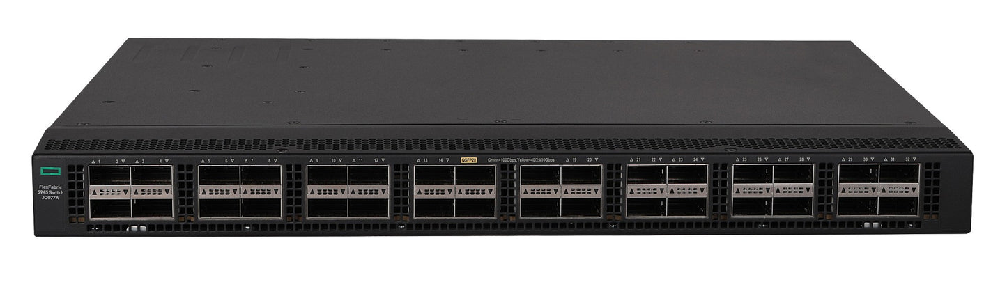HPE JQ077A black Cisco switch with 32x100G QSFP28 ports