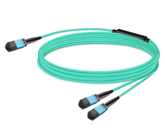 Teal MPO-12 fiber optic cable 30m NVIDIA 980-9I557-00N030 40/100/200G SR4