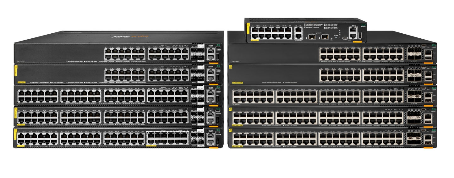 Aruba JL724A 24-port 1G switch with 4x 10G SFP+ uplinks, fanless design