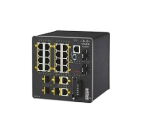 Cisco IE-2000-16TC-G-E-U | 16x 10/100, PoE: none, uplinks: 2x 1G combo + 2x 100M SFP, license: LAN Base + 1588 PTP