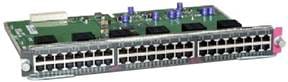 Cisco WS-X4548-GB-RJ45 switch with pink accents and green circuitry
