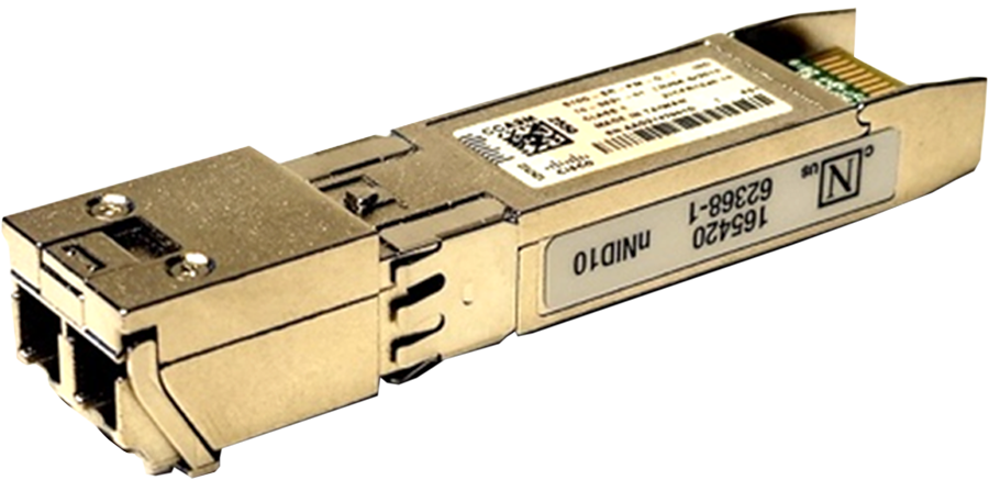 Cisco S10G-SR-PM-D-I 10G SFP+ transceiver module, silver, model 165420