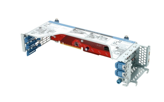HPE P38643-B21 red silver PCIe server riser with blue accents