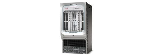 Cisco ASR-9010-AC-HSBN2 10-slot silver server rack with black accents