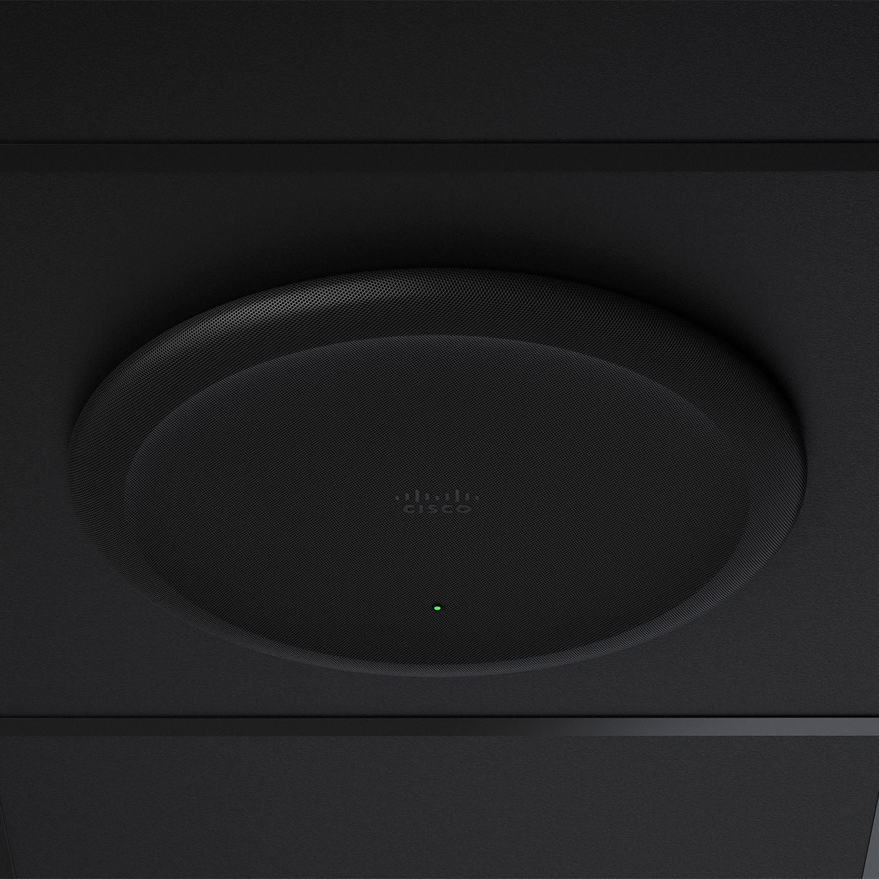 Cisco CS-MIC-CLGPRO-C | Ceiling Microphone Pro, Carbon Black, beamforming ceiling array, 360° room pickup, noise reduction, surface or suspended mount