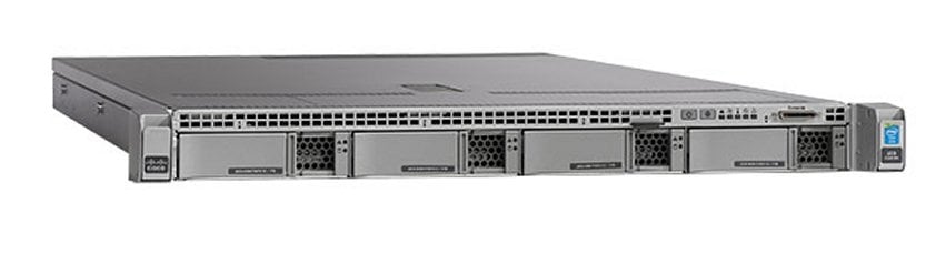Cisco FMC4700-K9 silver server rack with black panel and drive bays