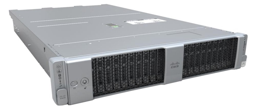Cisco UCS C240 M3 silver server rack with black gray accents, 24-bay SFF slots