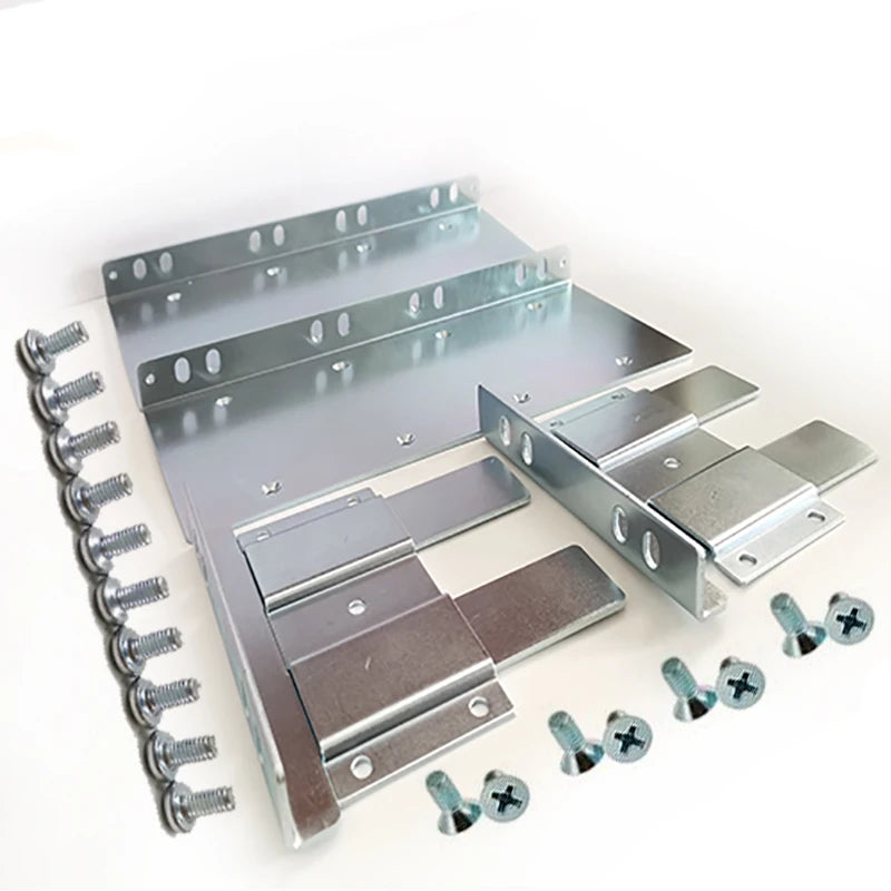 Silver Cisco ASR1006 rack-mount bracket kit with screws and washers