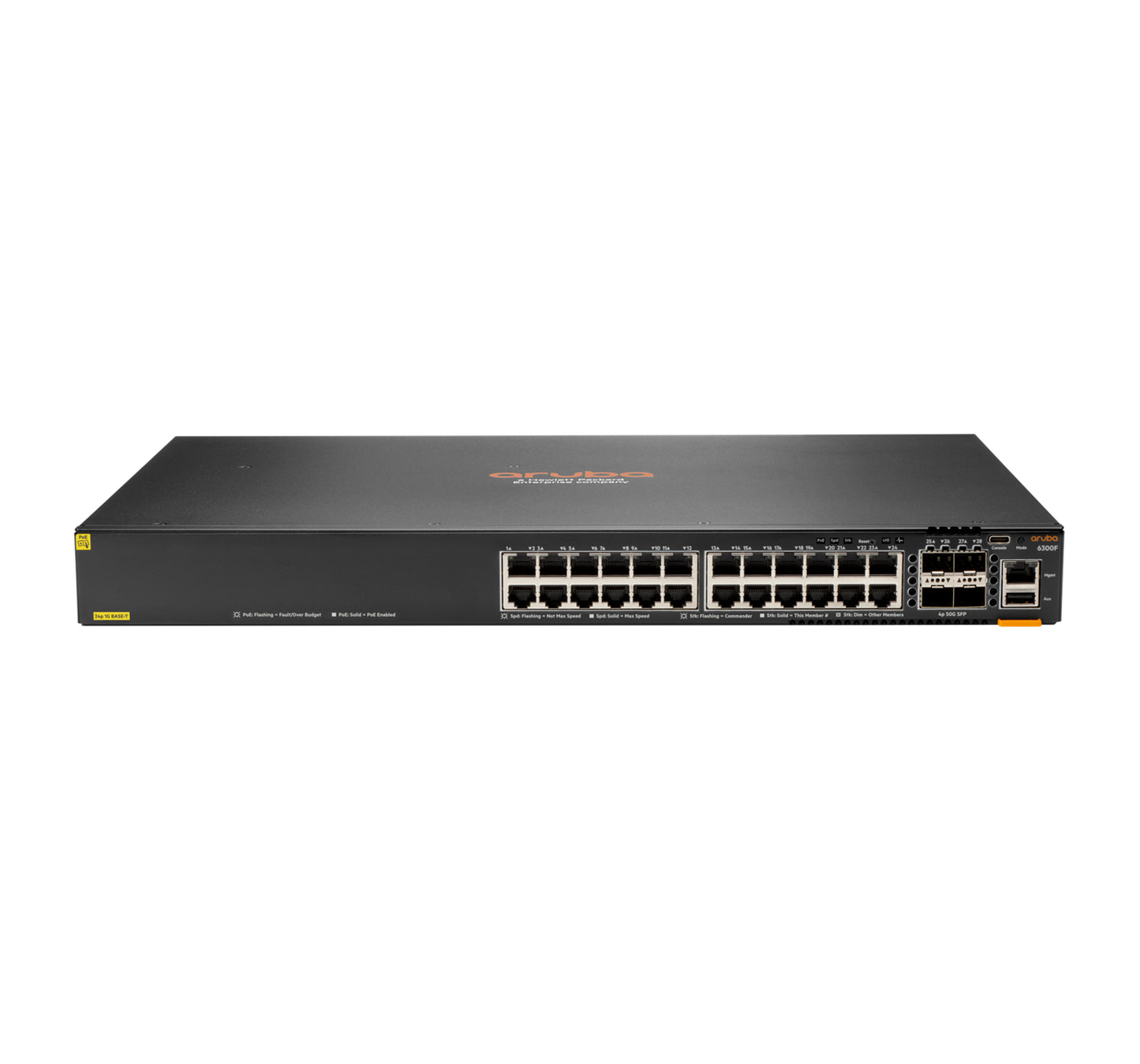Aruba JL666A 24-port 1G PoE+ switch with 4x SFP56 uplinks