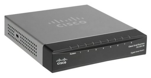 Cisco SLM2008T-AU 8-port Gigabit Ethernet switch, black and silver