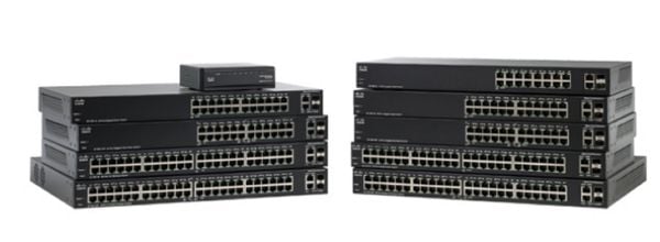 Cisco SLM248GT 48-port Gigabit Smart Switch, black stackable