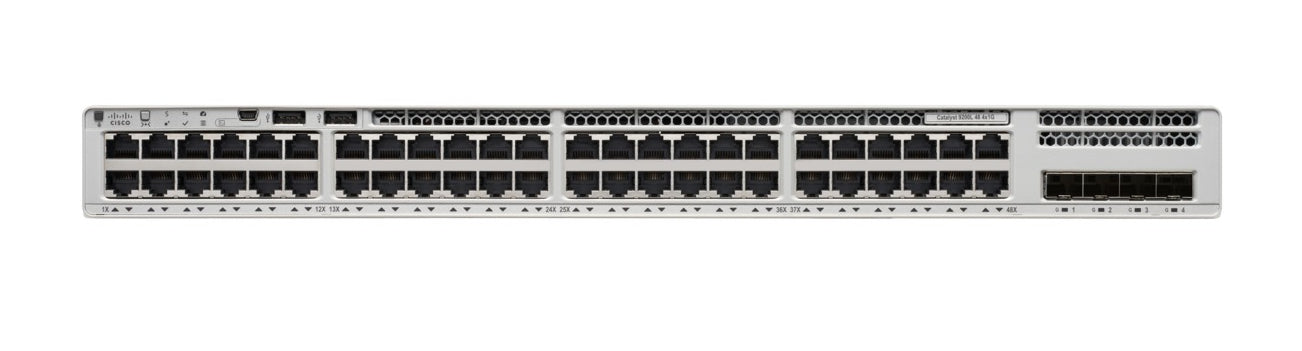 Cisco C9200L-48T-4X-E | 48x1G RJ-45, Non-PoE, 4x10G SFP+ uplinks, Network Essentials