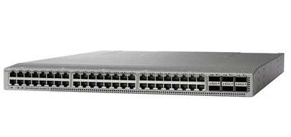 Cisco N9K-C93108TC-FX 48-port silver switch with 6x QSFP28 uplinks