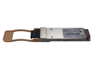 HPE JH682A 100G QSFP28 gold fiber optic connector with black handle