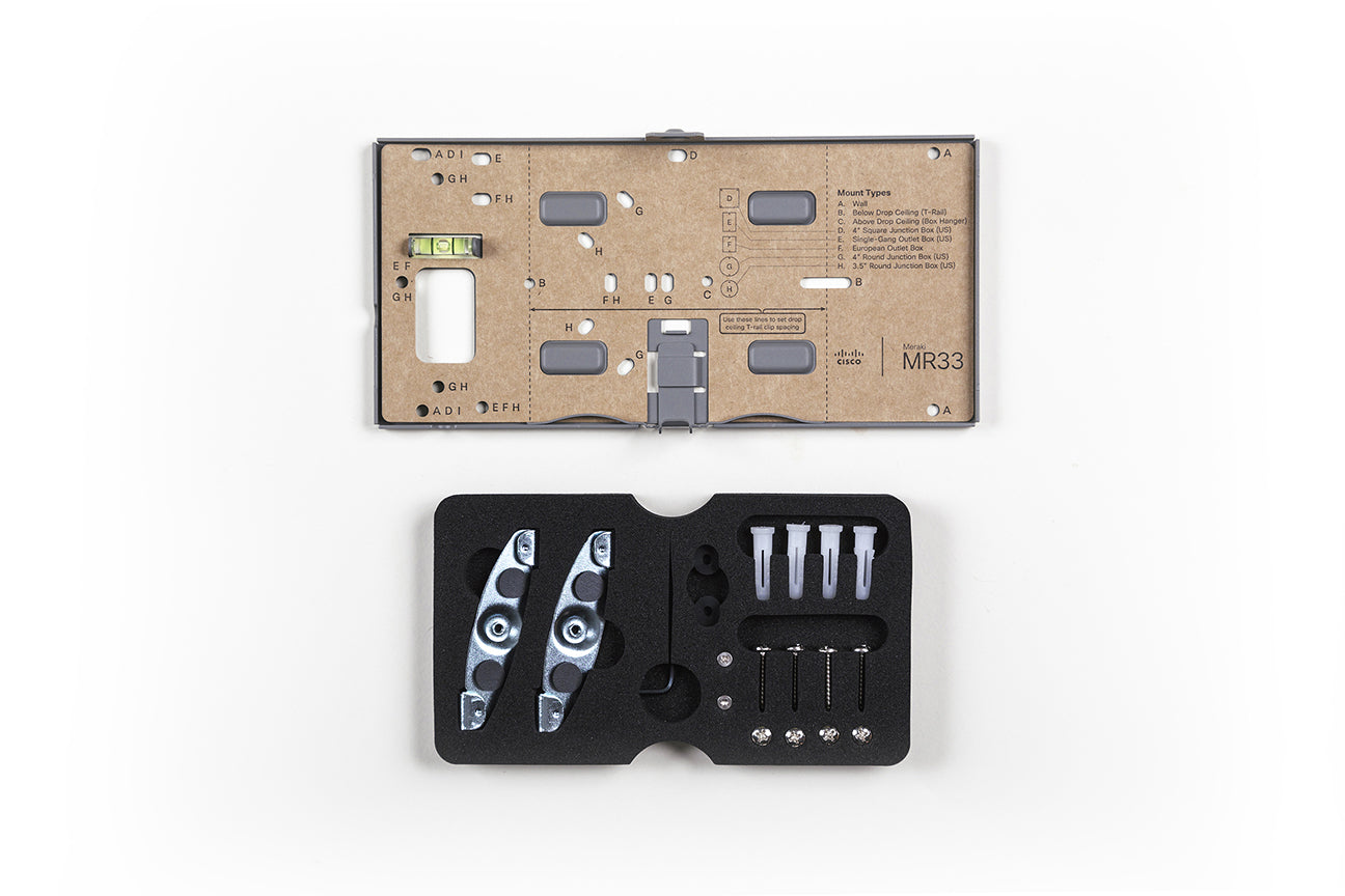 Meraki MA-MNT-MR-11 | AP mounting kit | replacement plate + hardware | MR33 compatible | ceiling/wall