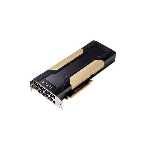 Black and gold NVIDIA Tesla V100 16GB HBM2 PCIe graphics card