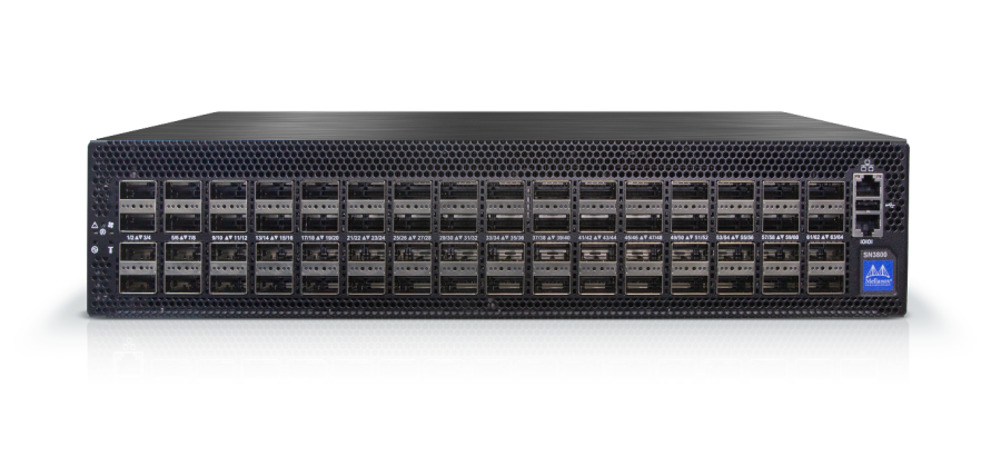 NVIDIA MTEF-FANR-G fan module in black SN4600C server rack with bays and ports