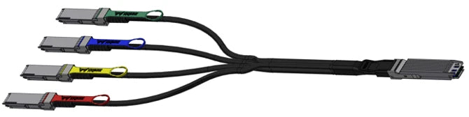 NVIDIA MCP7Y70-H002 | Speed: 400G→4x100G | Form: OSFP to 4xQSFP56 | Standard: InfiniBand HDR | Wavelength: n/a (passive copper) | Reach: 2m | Connector: OSFP<>QSFP56