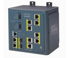 Cisco IE-3000-8TC-E | 8x 10/100 RJ45 | 2x 10/100 combo uplinks | no PoE | L3 feature set