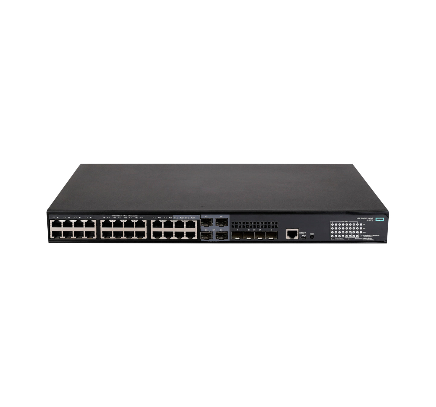HPE JL827A 24-port 1G PoE+ switch with 4x 10G SFP+ uplinks
