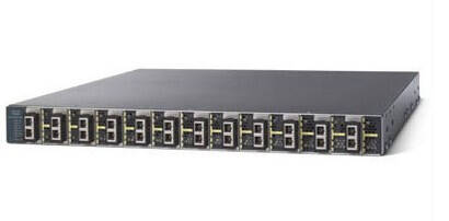 Cisco WS-C3560E-12SD-E switch with black digital clock yellow digits
