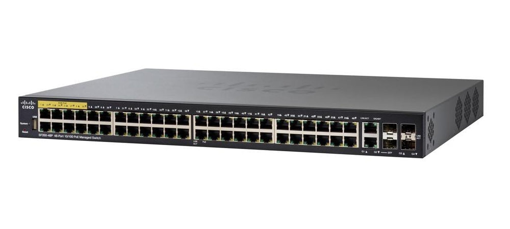 Cisco SF350-48P-K9-AU 48-port PoE+ switch with 1G uplinks