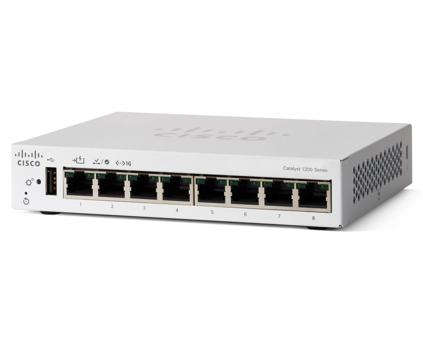 Cisco C1200-8T-D | 8x 1G | PoE-in (PD) | 0x uplinks | Smart managed (no license)