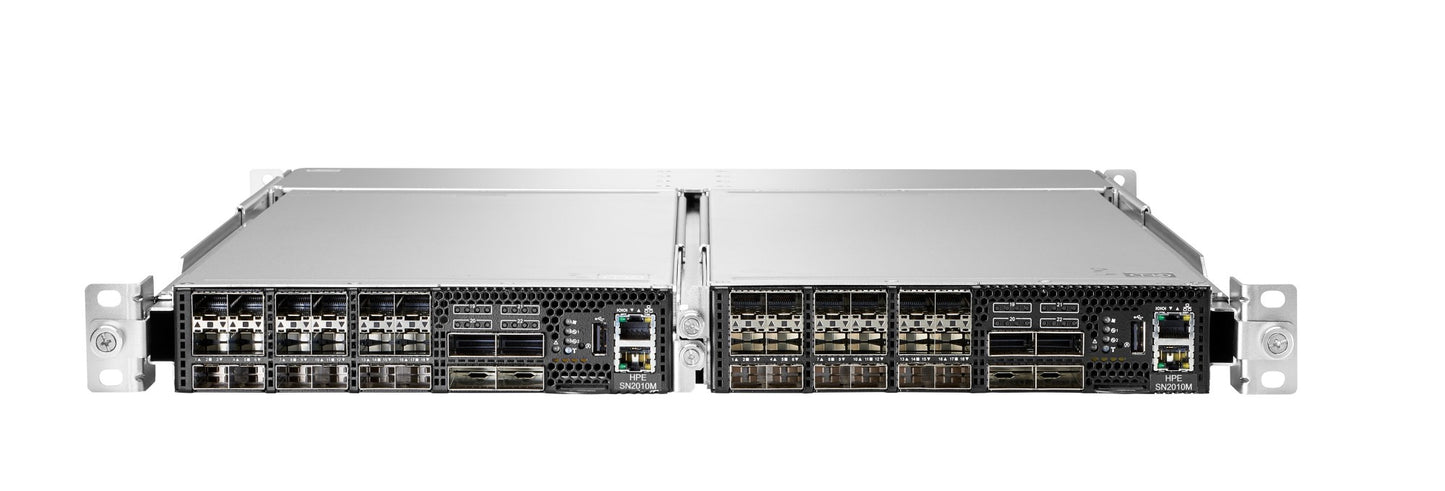 HPE S2T75A | 18x 25Gb SFP28 + 4x 100Gb QSFP28, non‑PoE, 4x100G uplinks, power‑to‑connector airflow, Cumulus Linux, half‑width 1U