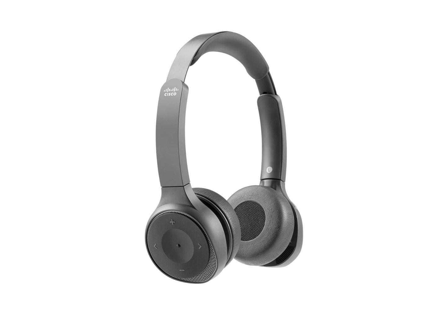 Cisco HS-WL-730-BUNAS-C | Headset 730 wireless dual on‑ear, Bluetooth + USB‑A HD adapter, ANC, 3.5 mm + USB‑A cables, desk charging stand, travel case, Carbon Black