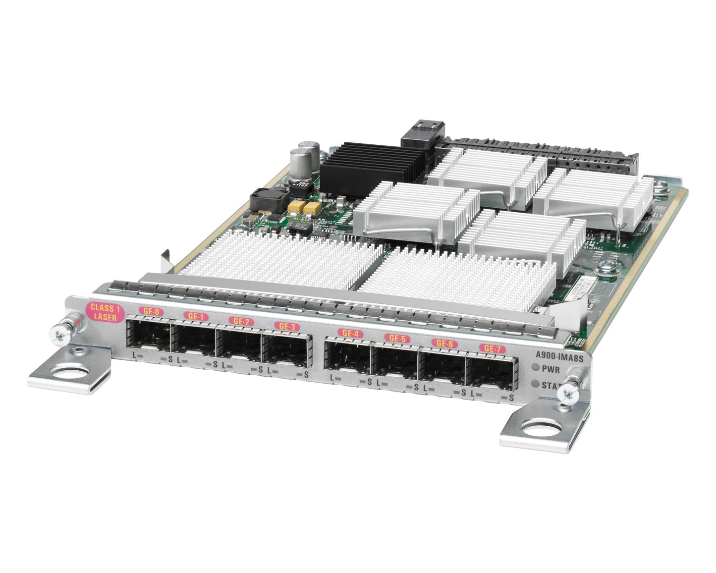 Cisco A900-IMA8S 8x 1GbE SFP module with heatsinks for ASR 900