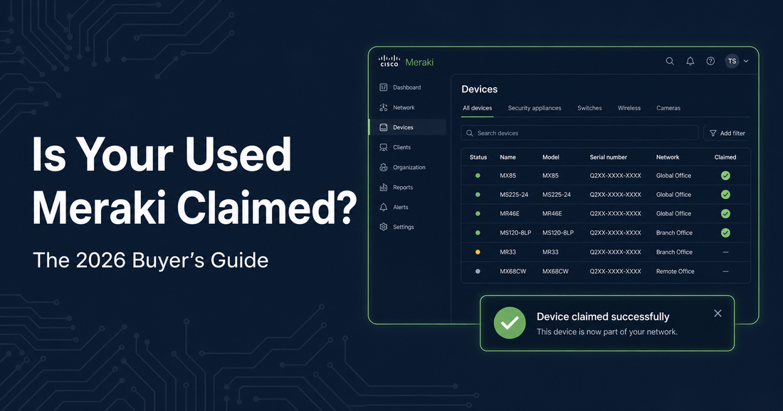 How to check if a used Cisco Meraki device is claimed or unclaimed - XS Network Tech