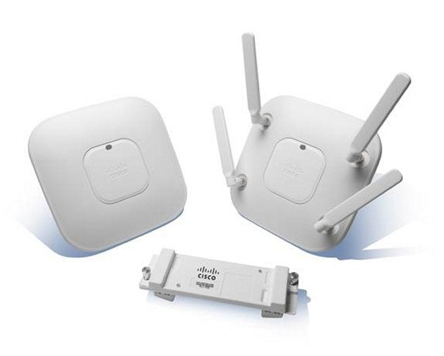 Cisco white dual-band Wi-Fi access point with four antennas in Wireless collection
