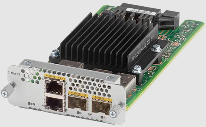 Cisco C-NIM-2T 2x 1G SFP network interface card with heatsink