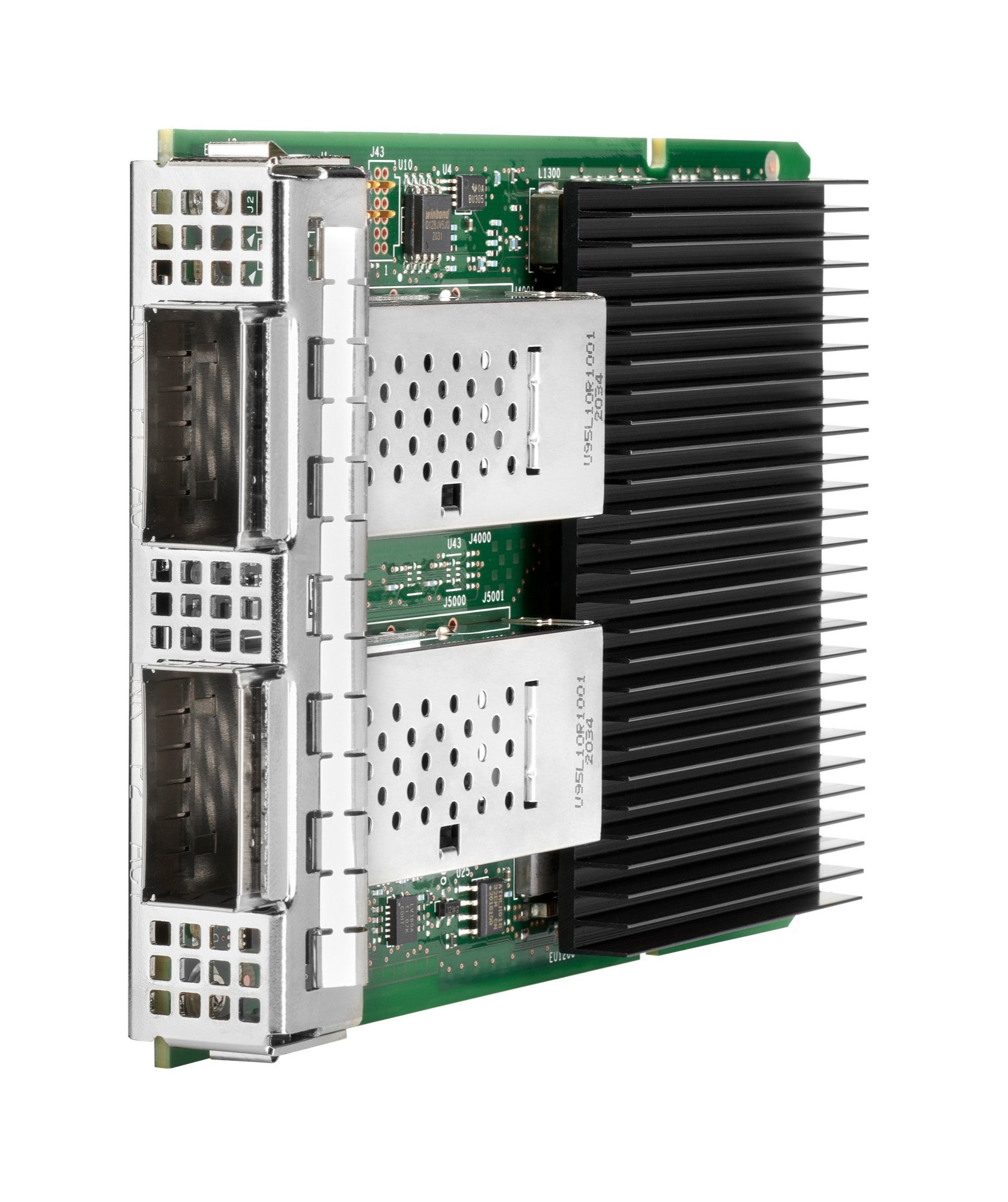 HPE P22767-B21 dual 100GbE OCP 3.0 adapter with green circuit board