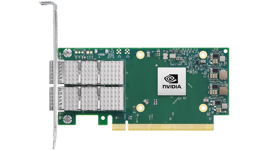 NVIDIA Quadro P6000 GPU with green PCB, silver connectors, gold PCIe slot