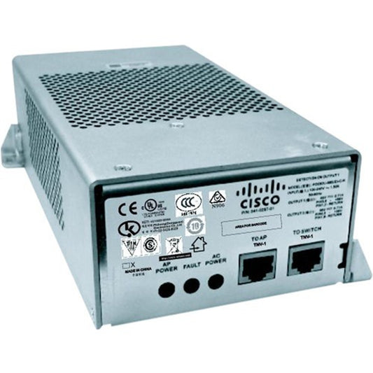 Cisco AIR-PWRINJ15002 outdoor PoE injector with silver power supply