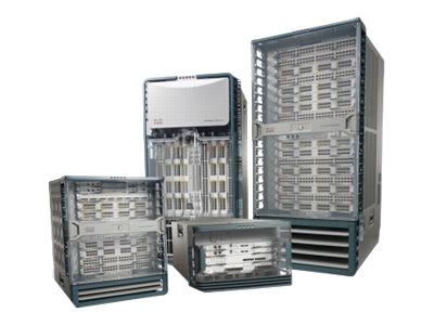 Cisco Nexus 7004 front door kit with silver server rack, drives and ports