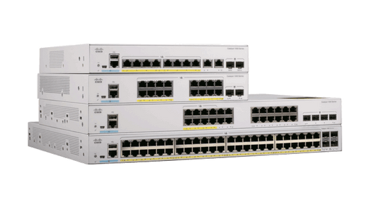 Cisco C1000-8P-2G-L | 8x 1G PoE+ (67W), 2x 1G combo uplinks, PoE+: 802.3at, LAN Lite