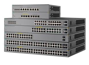 Aruba JL386A 48-port 1G PoE+ silver switch with 4x 1G SFP uplinks