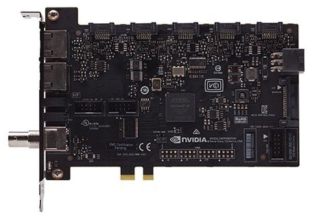 Nvidia 900-52061-0000-100 PCIe sync board for RTX with black circuit board and multiple ports for multi-GPU sync