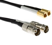 Cisco 2CBLE-SMB-BNC-F dual SMB to dual BNC coax cable black silver