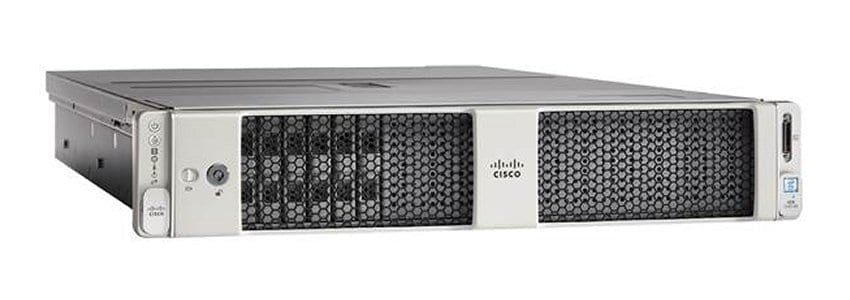 Cisco UCSC-C240-M5SN | 2U rack, dual Xeon Scalable, 26-bay SFF (10 NVMe + 16 SAS/SATA), 24 DIMM slots up to 3TB, up to 8x PCIe Gen3, PSUs not included