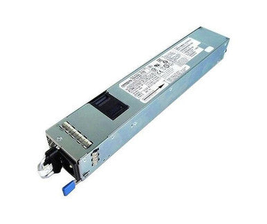 Silver metallic cisco pwr-c3-750wac-r-2 750w redundant ac power supply with blue latch and black connectors front view