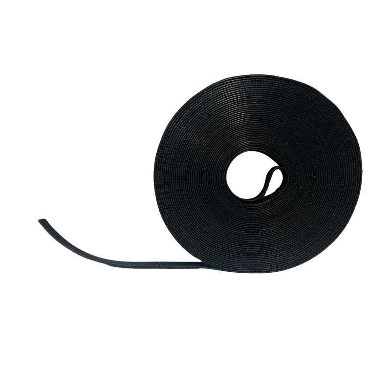 Black 10M Hook and Loop Reusable Cable Tie Roll Cable Management 10mm ...